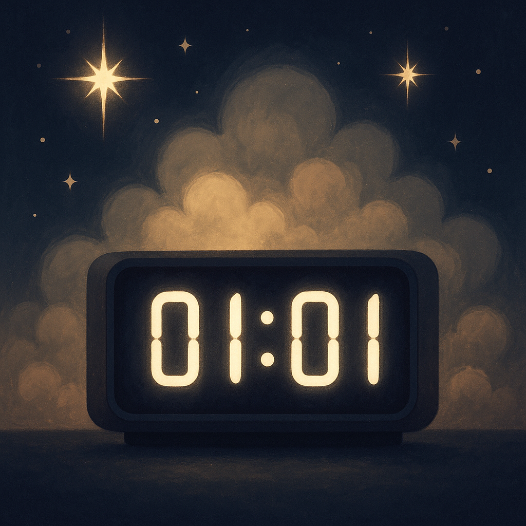 01h01 : découvrez la signification cachée de cette heure miroir