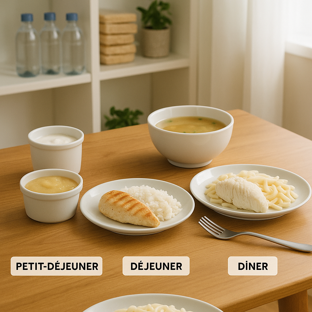 Exemple de repas pour un régime sans résidu